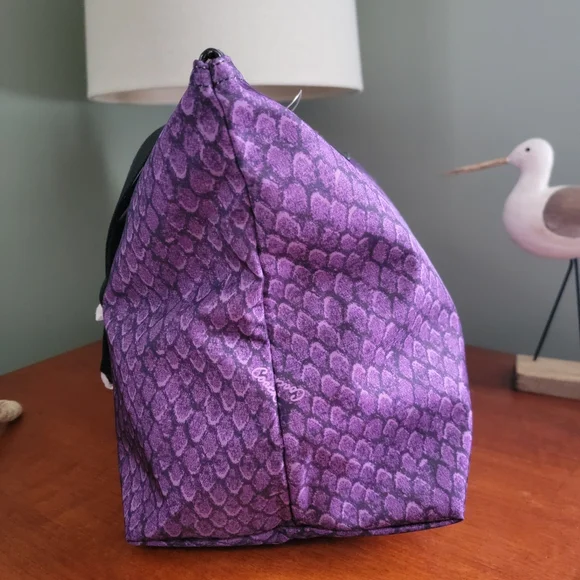 NWT Coach F77461 Gateway Snakeprint Packable Weekender Purple Canvas Pouch Bag - Picture 2 of 16